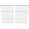 Ekena Millwork Rubik Architectural Grde PVC Contemporary Ceiling Medallion, Two Piece, 24"OD x 3"ID x 8 1/4"C x 1"P CMP24RK2-03000 - alternate 3